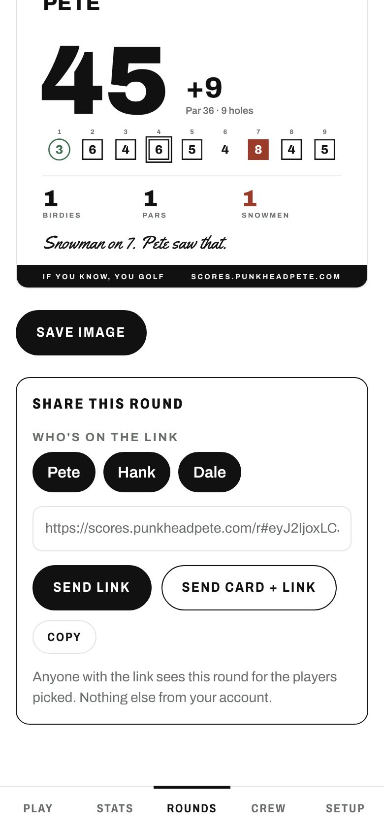 Share this round panel